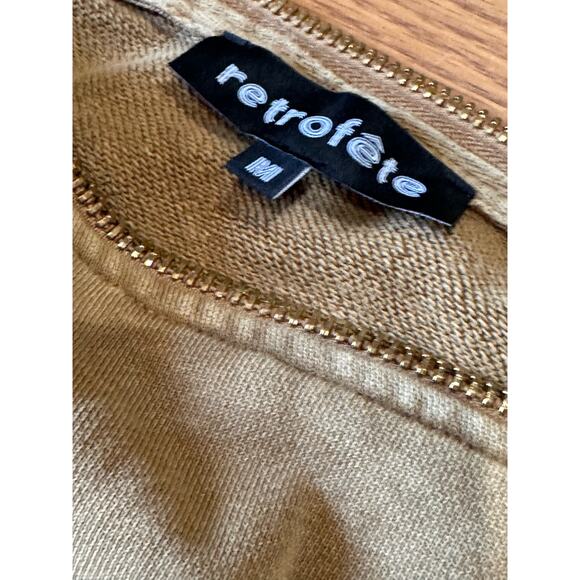 Retrofête DARCY TERRY Caramel Mini SWEATSHIRT DRESS size M - Picture 9 of 12